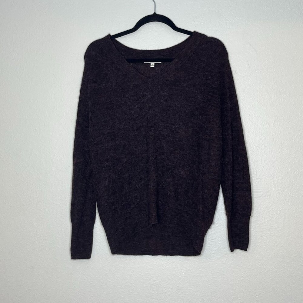 Madewell V-Neck Alpaca Blend Oversized Sweater‎ Purple Size Small Pullover